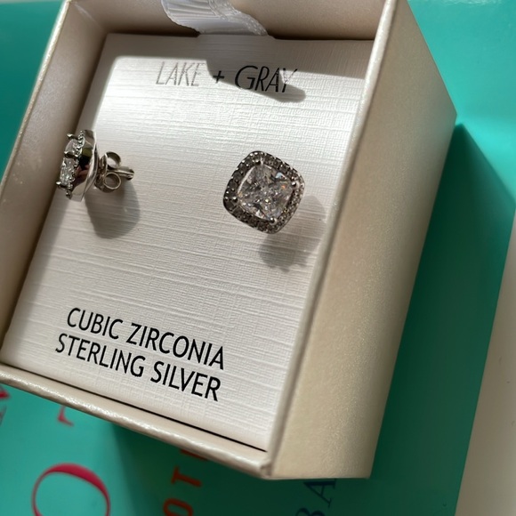 Lake & Gray Sterling Silver Cubic Zirconia Earrings - Picture 3 of 5